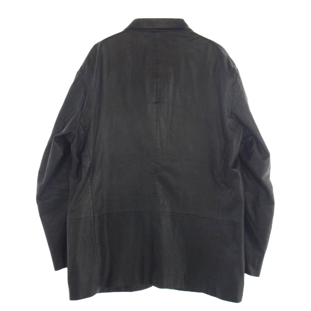COMOLI コモリ 23AW Y03-01021 シープスキン 2B ジャケット レザー テーラードジャケット ブラック系 3【中古】
