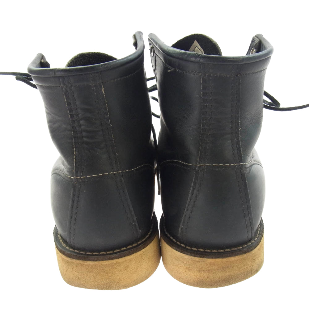 RED WING レッドウィング USA製 90's 90年代後半 四角犬タグ IRISHSETTER アイリッシュセッター レザーワークブーツ ブラック系 6.5【中古】