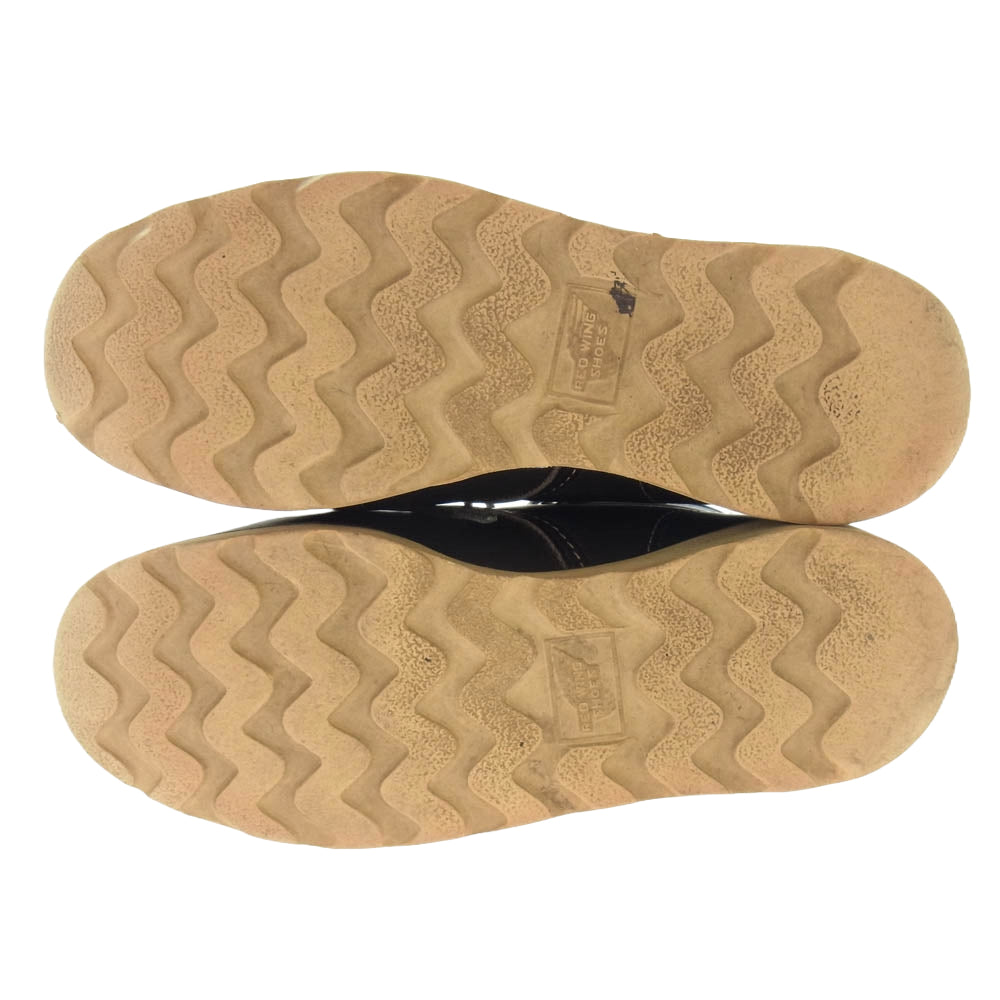 RED WING レッドウィング USA製 90's 90年代後半 四角犬タグ IRISHSETTER アイリッシュセッター レザーワークブーツ ブラック系 6.5【中古】