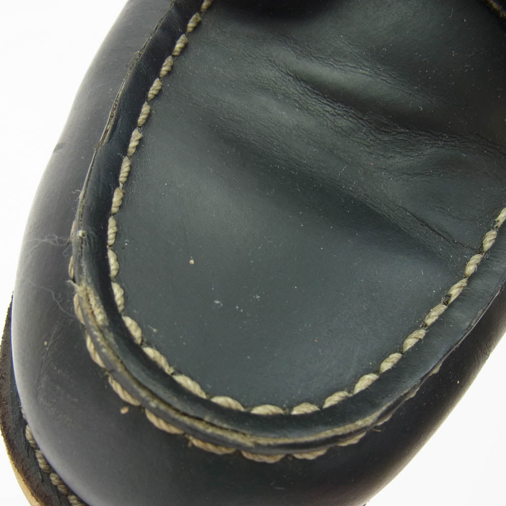 RED WING レッドウィング USA製 90's 90年代後半 四角犬タグ IRISHSETTER アイリッシュセッター レザーワークブーツ ブラック系 6.5【中古】