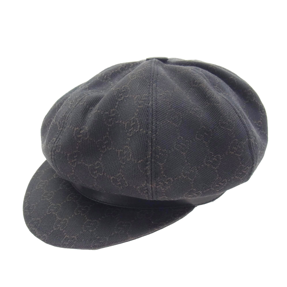 GUCCI グッチ 102668.XM037 国内正規品 GGキャンバス キャスケット 帽子 ダークブラウン系 XL【中古】