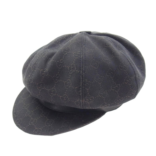 GUCCI グッチ 102668.XM037 国内正規品 GGキャンバス キャスケット 帽子 ダークブラウン系 XL【中古】