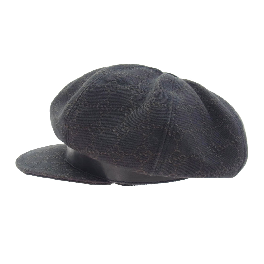 GUCCI グッチ 102668.XM037 国内正規品 GGキャンバス キャスケット 帽子 ダークブラウン系 XL【中古】