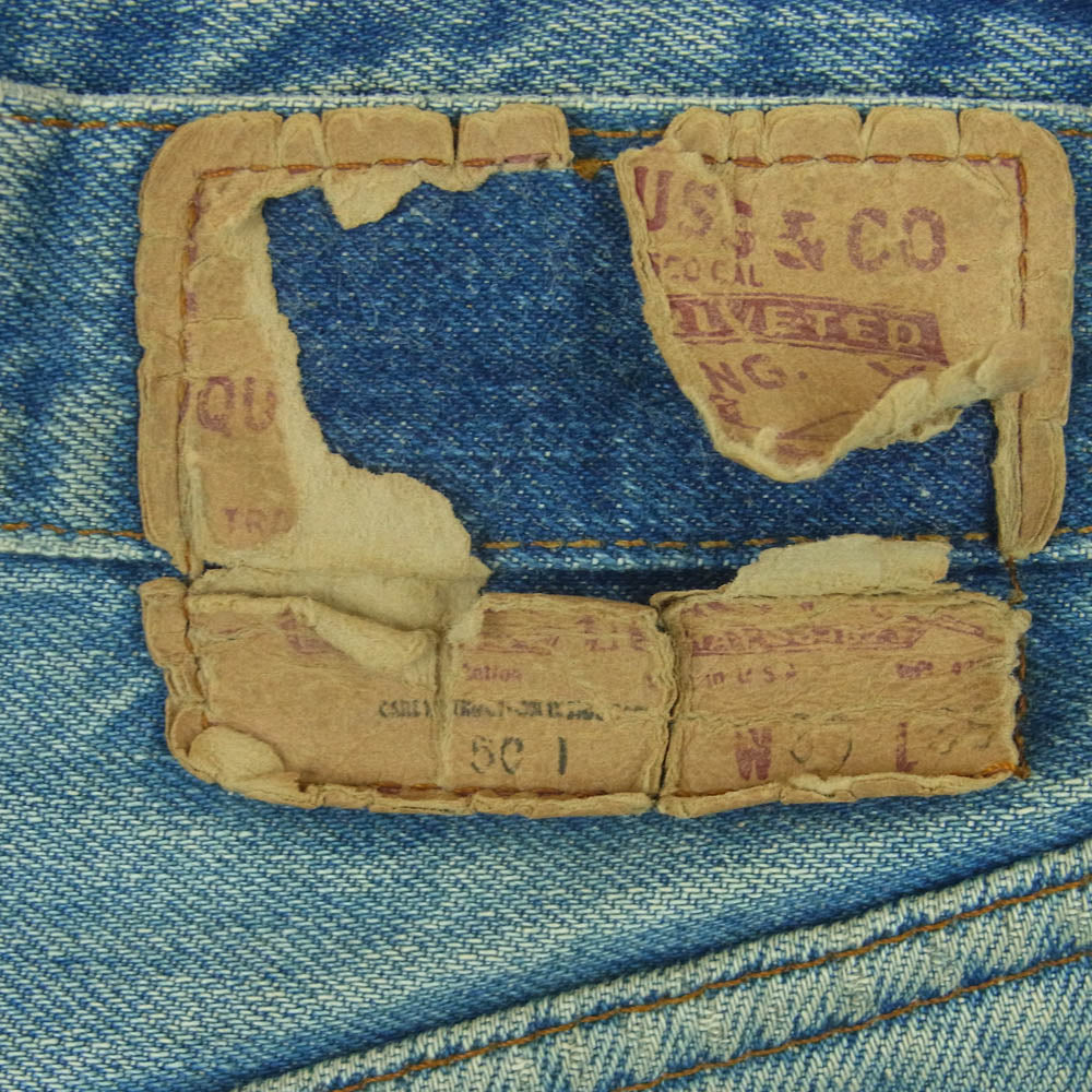 Levi's リーバイス ヴィンテージ 80s 83年製 501 ボタン裏555 バレンシア工場 スモールe ボタンフライ デニム パンツ インディゴブルー系 W33 L36【中古】