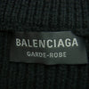 BALENCIAGA バレンシアガ 772076 T4143 Garde-Robe カシミヤ ウール ハーフジップ ドライバーズ ニット セーター ブラック系 XS【中古】
