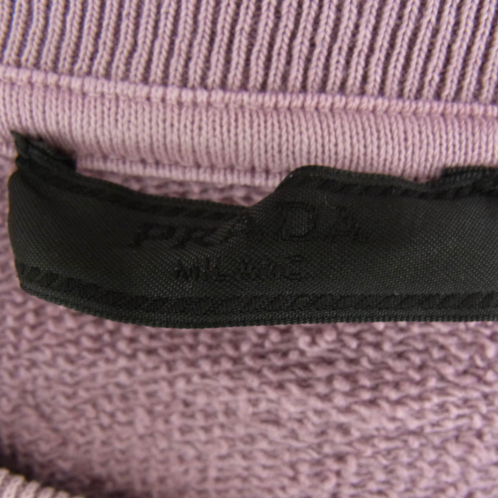 PRADA プラダ UJL19C カレッジ ロゴ コットンフリース スウェットシャツ ピンク系 XXL【中古】