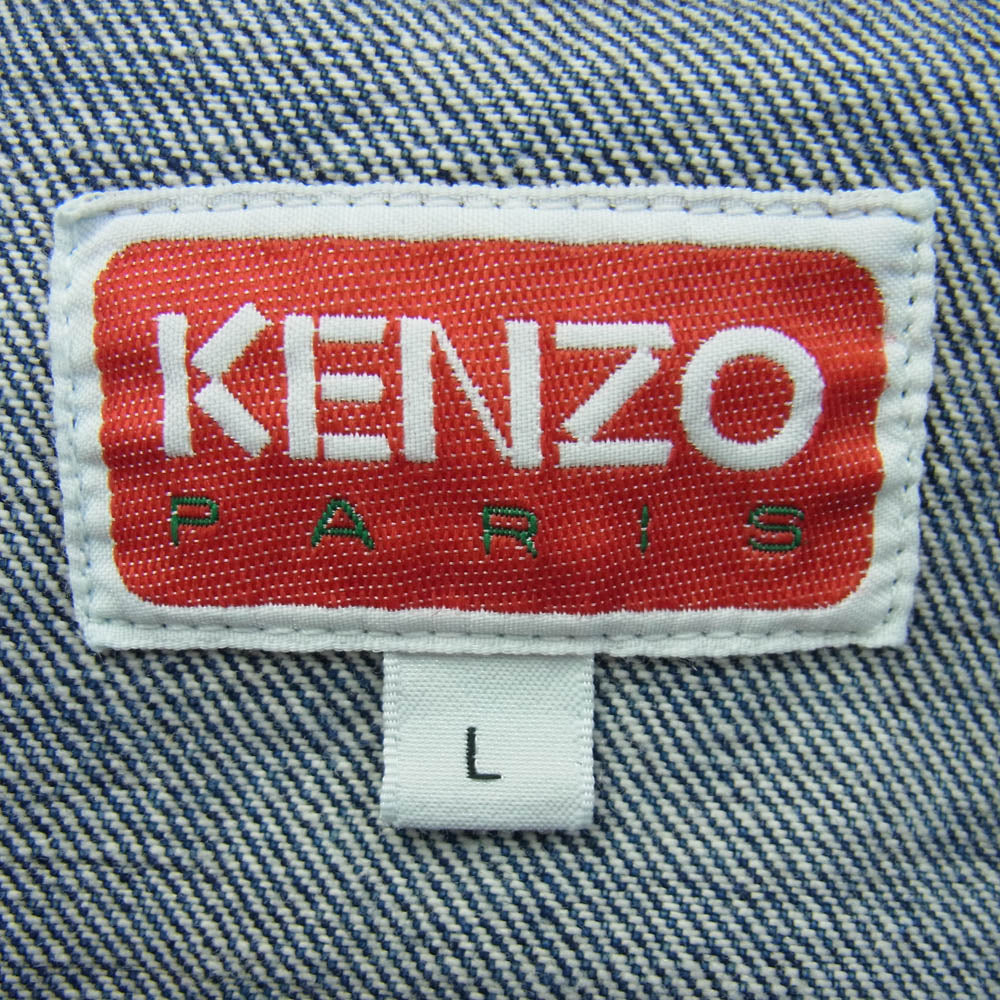 KENZO ケンゾー 22SS fc55dv301cei NIGO BOKE FLOWER ボケフラワー エンブロイダリー トラッカー デニム ジャケット インディゴブルー系 L【中古】