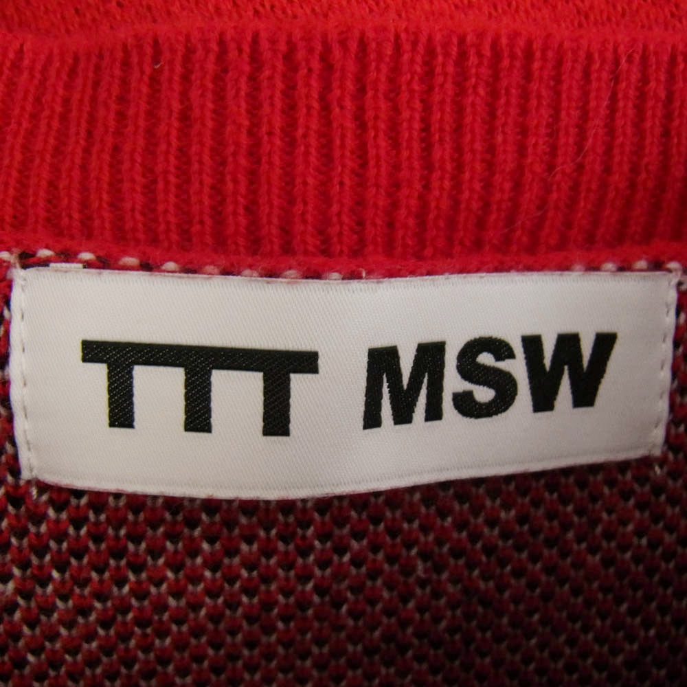 ティー 21AW TTT-2021AW-KT04 Panther Knit Vest パンサー ニット ベスト レッド系 L【中古】