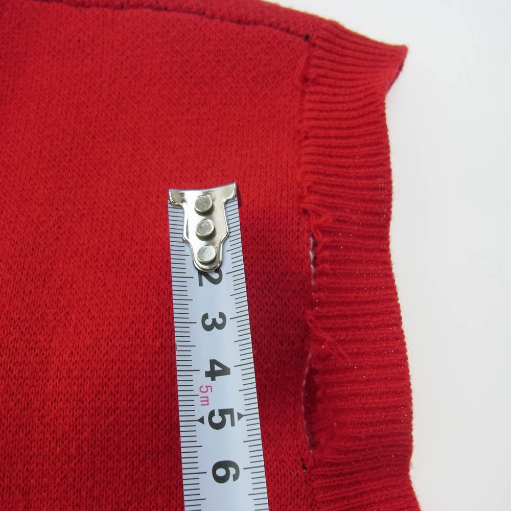 ティー 21AW TTT-2021AW-KT04 Panther Knit Vest パンサー ニット ベスト レッド系 L【中古】