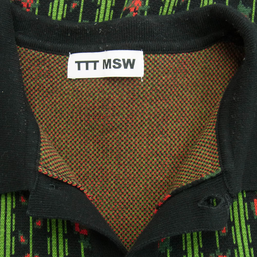 ティー 22SS TTT-2022SS-KT02 Flower Jacquard Knit Cardigan フラワー ジャガード ニット カーディガン マルチカラー系 L【中古】