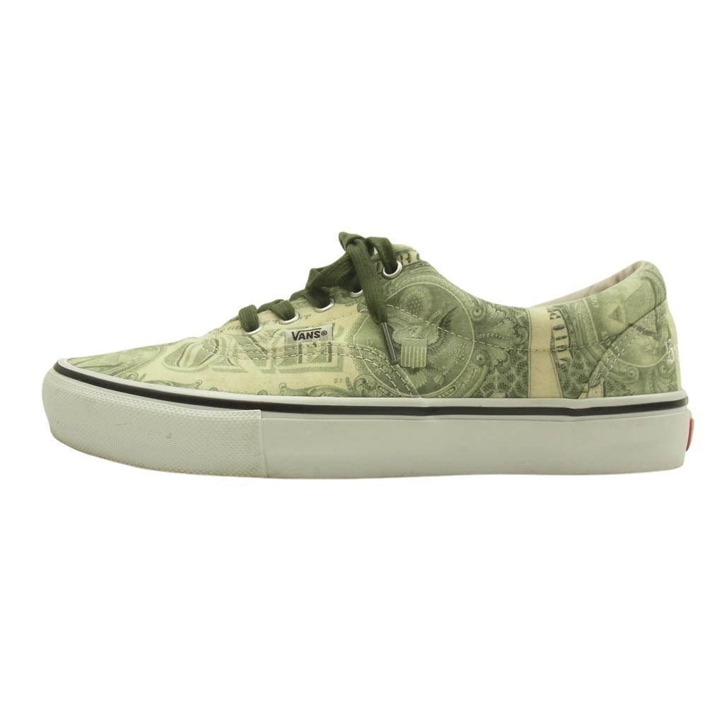 Supreme シュプリーム ×VANS Dollar Era Green バンズ ドル エラ スニーカー グリーン系 マルチカラー系 28cm【中古】