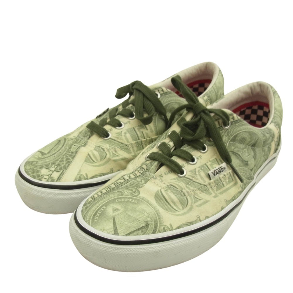 Supreme シュプリーム ×VANS Dollar Era Green バンズ ドル エラ スニーカー グリーン系 マルチカラー系 28cm【中古】