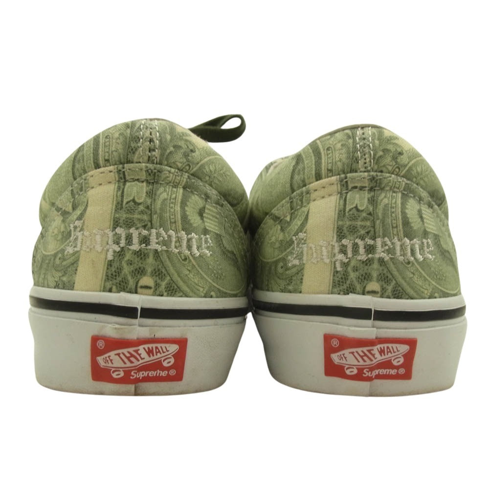 Supreme シュプリーム ×VANS Dollar Era Green バンズ ドル エラ スニーカー グリーン系 マルチカラー系 28cm【中古】