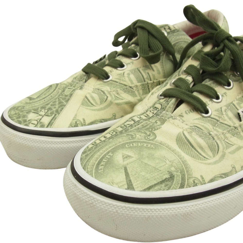 Supreme シュプリーム ×VANS Dollar Era Green バンズ ドル エラ スニーカー グリーン系 マルチカラー系 28cm【中古】