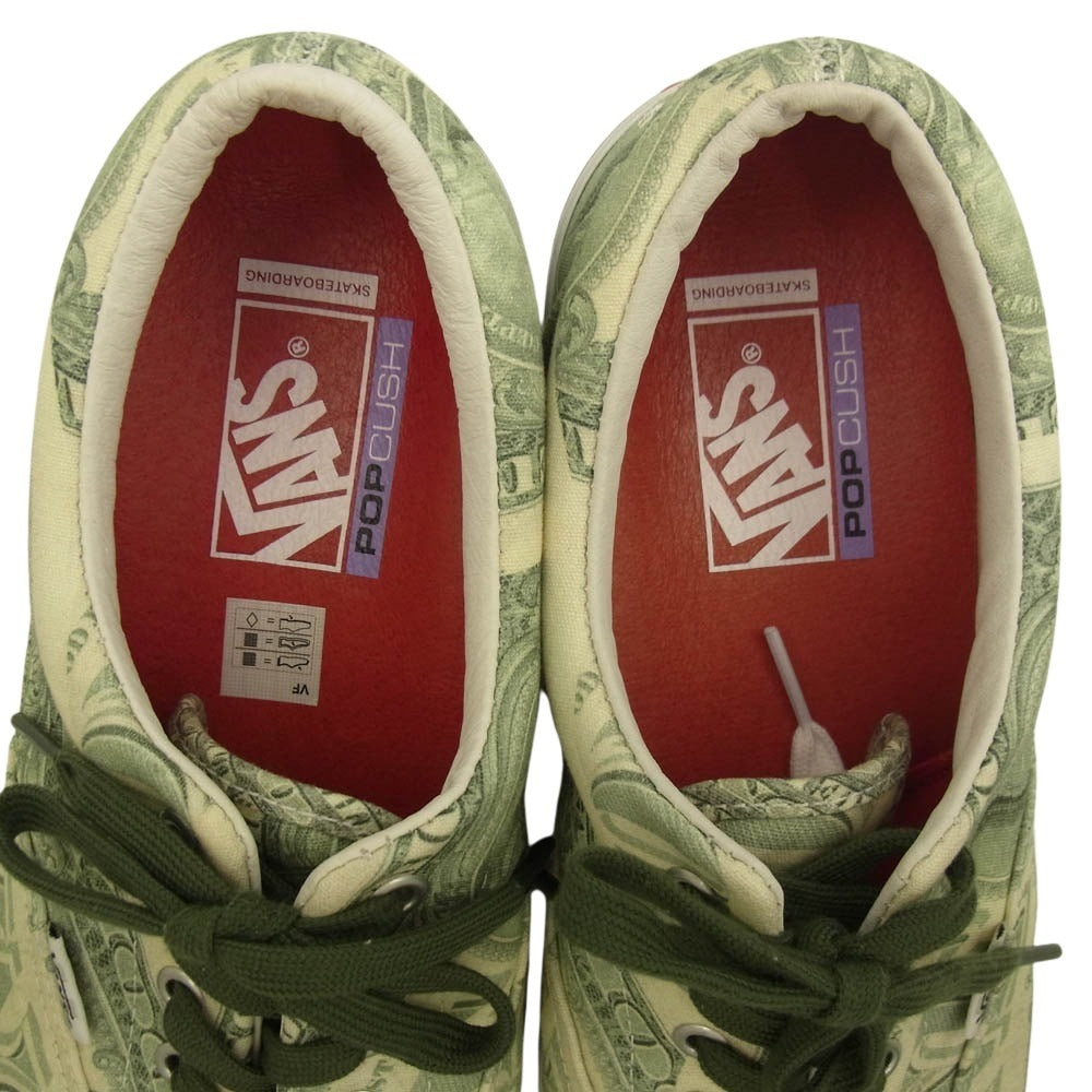 Supreme シュプリーム ×VANS Dollar Era Green バンズ ドル エラ スニーカー グリーン系 マルチカラー系 28cm【中古】