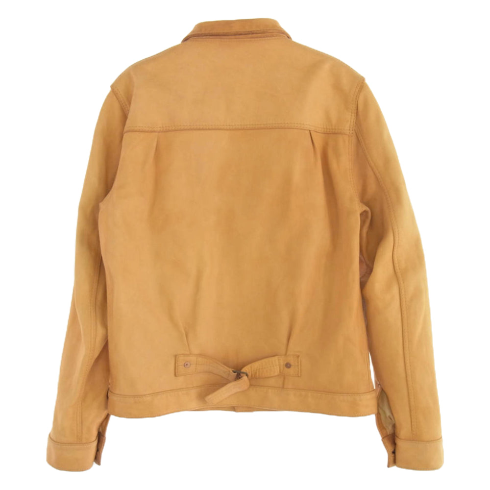 HIGH LARGE LEATHERS ハイラージレザー Oklahoma City 1st 大戦モデル ホースハイド レザージャケット イエロー系 38【中古】