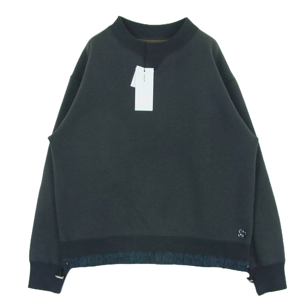Sacai サカイ SCM-222 Sponge Sweat Pullover ロゴ スポンジ プルオーバー スウェット ダークグレー系 326 2【中古】