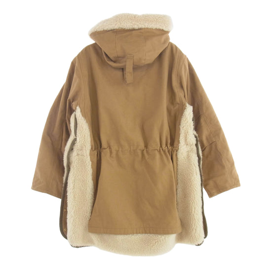 Sacai サカイ 23AW 23-03109M × Carhartt カーハート WIP Canvas Parka Siberian キャンバス パーカー シベリアン コート ライトブラウン系【美品】【中古】