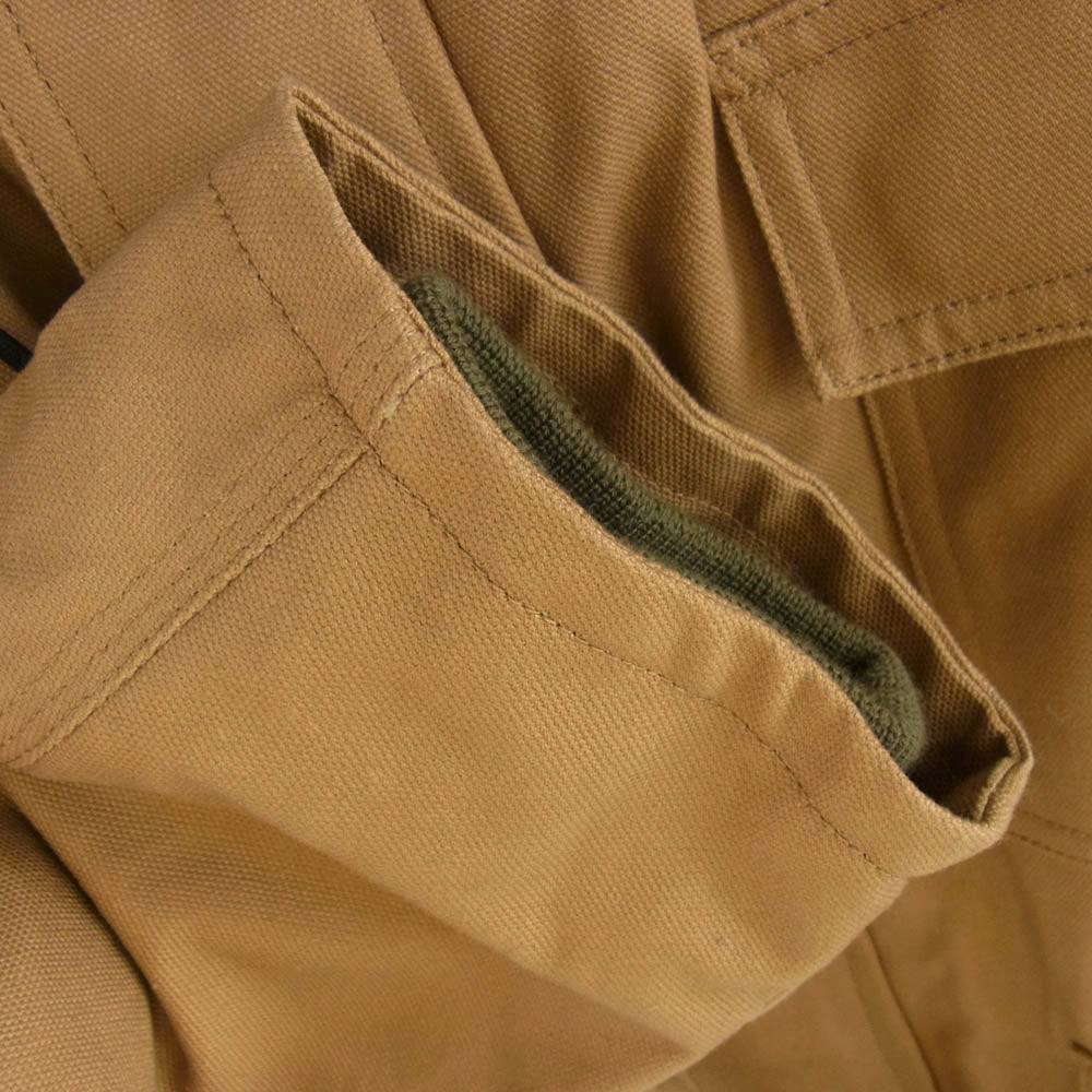 Sacai サカイ 23AW 23-03109M × Carhartt カーハート WIP Canvas Parka Siberian キャンバス パーカー シベリアン コート ライトブラウン系【美品】【中古】