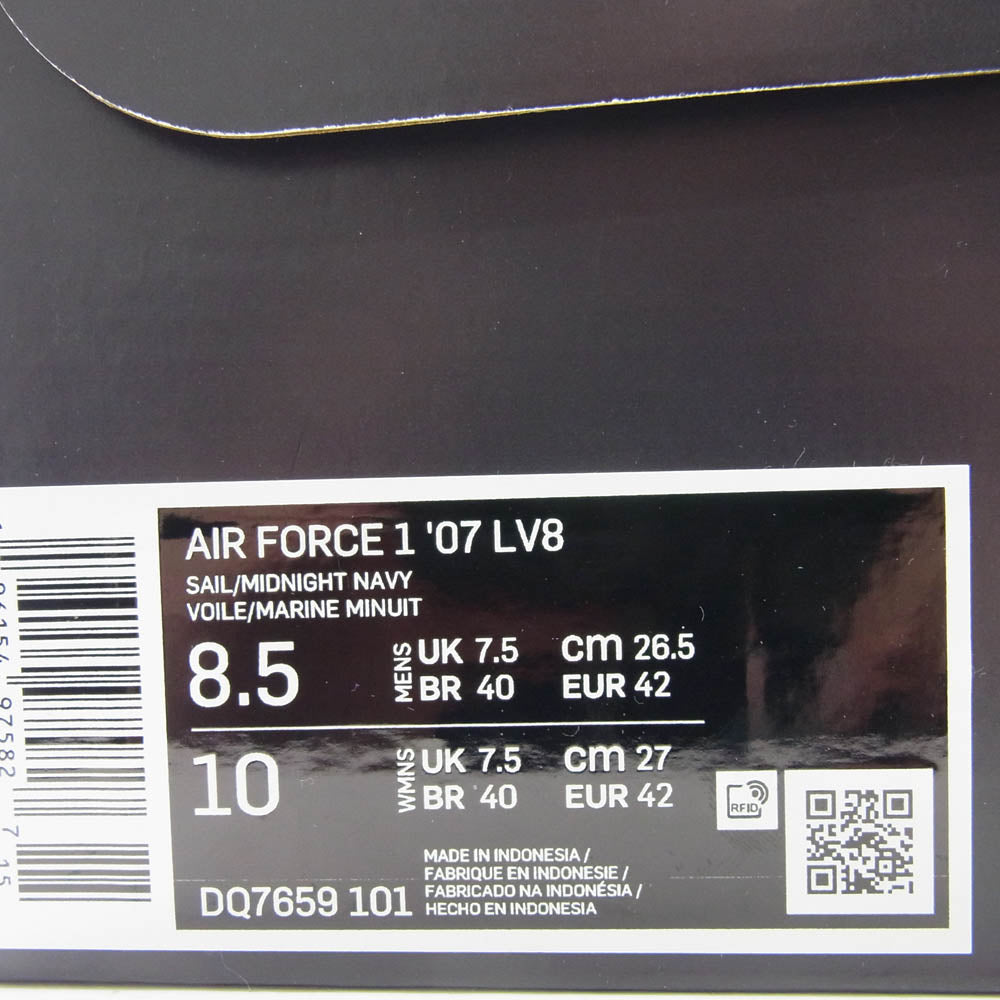 NIKE ナイキ DQ7659-101 Air Force 1 Low College Pack エアフォース1 ロー カレッジパック スニーカー ホワイト系 ネイビー系 26.5cm【美品】【中古】