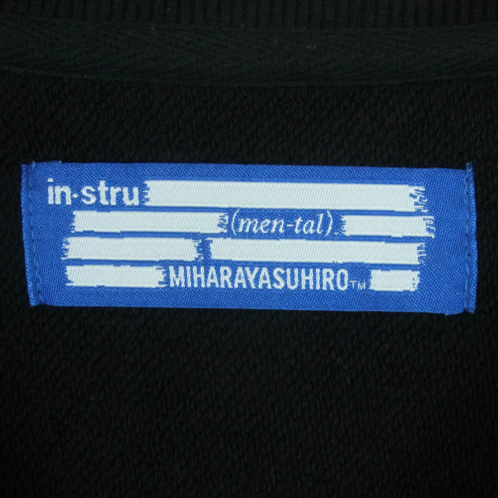 MIHARA YASUHIRO ミハラヤスヒロ I12PO502 French Terry Pullover Sweatshirt フレンチテリー プルオーバー スウェット ブラック系 50【中古】