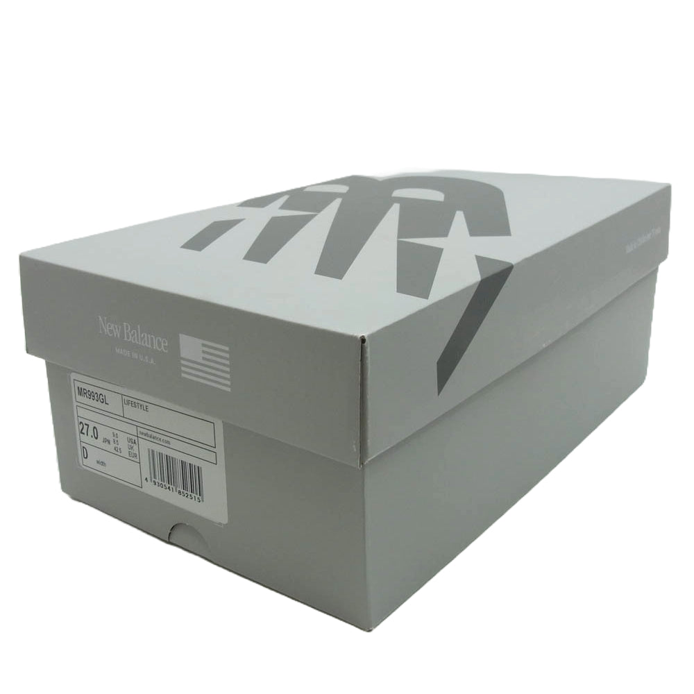 NEW BALANCE ニューバランス MR993GL USA製 MR993GL スニーカー グレー系 27cm【新古品】【未使用】【中古】