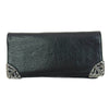 CHROME HEARTS クロムハーツ（原本有） LNG SNGL FLD TIPS シングルフォールド レザーウォレット ブラック系【中古】