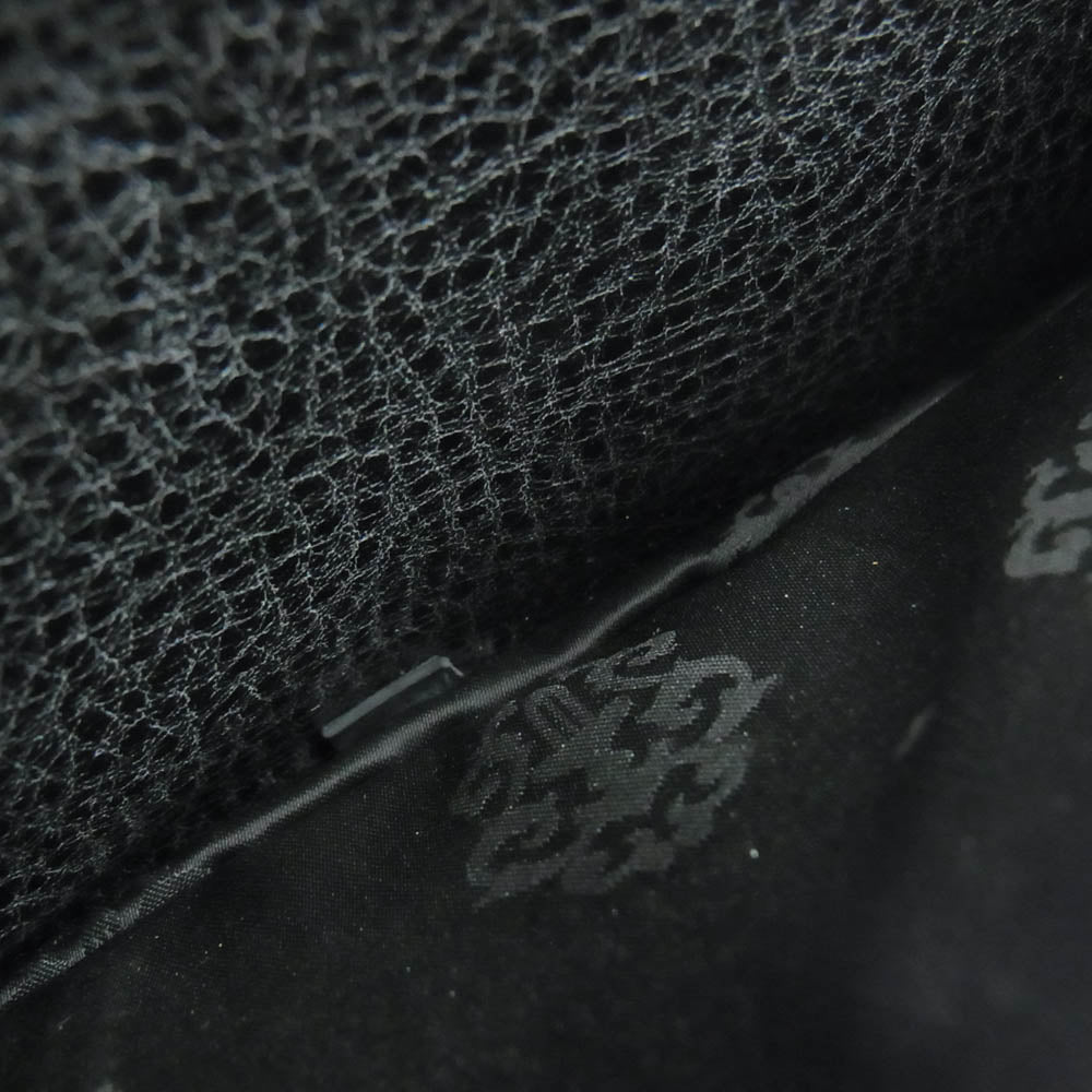 CHROME HEARTS クロムハーツ（原本有） LNG SNGL FLD TIPS シングルフォールド レザーウォレット ブラック系【中古】