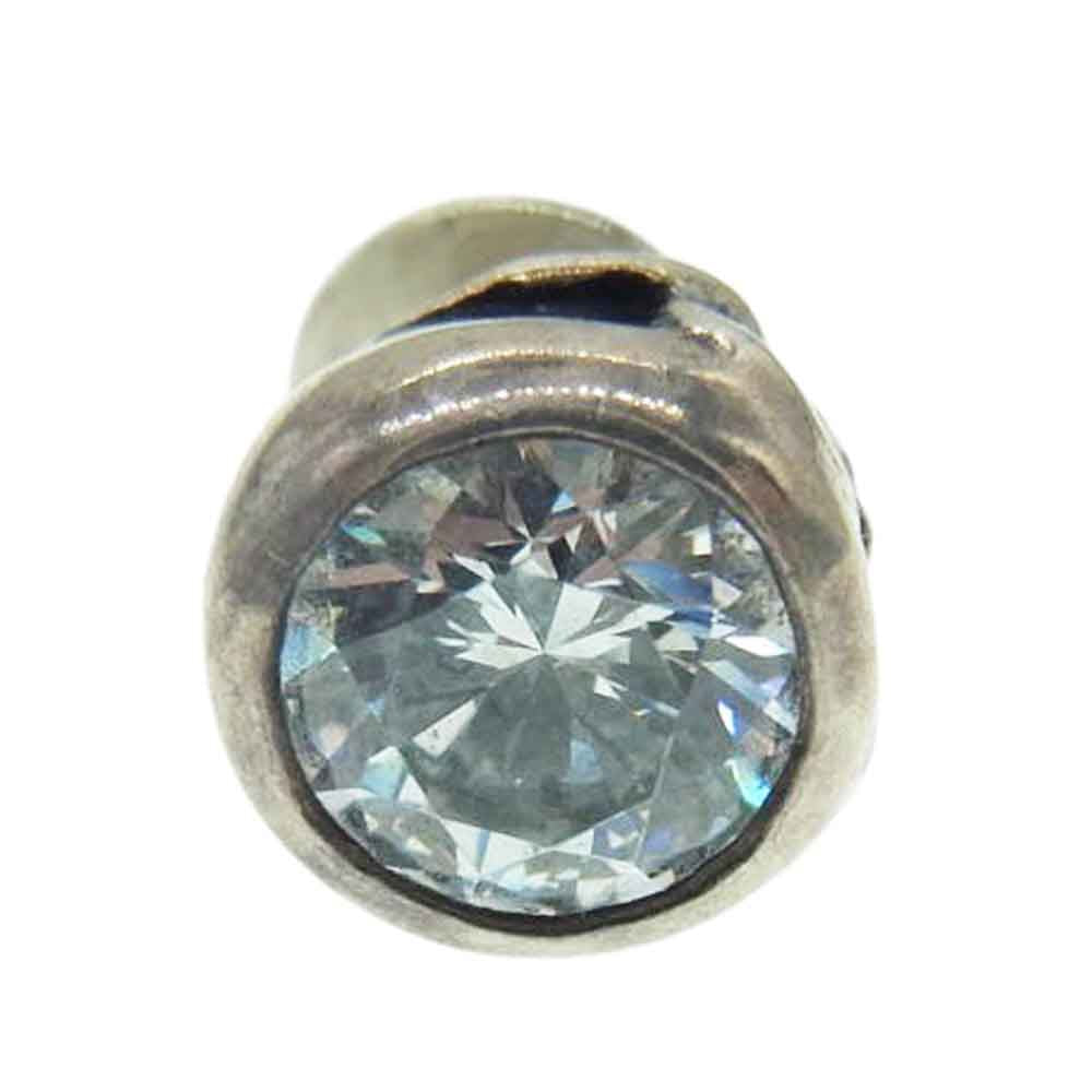 Justin Davis ジャスティンデイビス スカル ストーン ピアス シルバー系【中古】