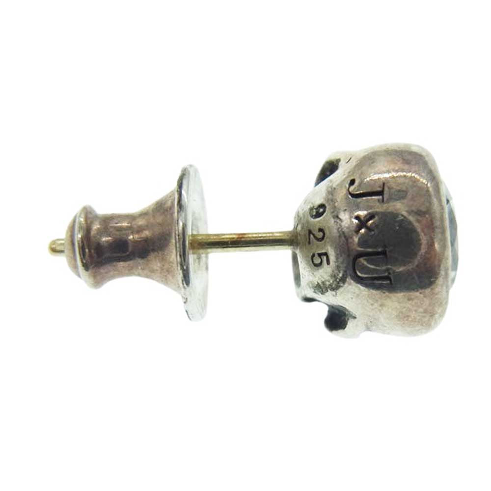 Justin Davis ジャスティンデイビス スカル ストーン ピアス シルバー系【中古】