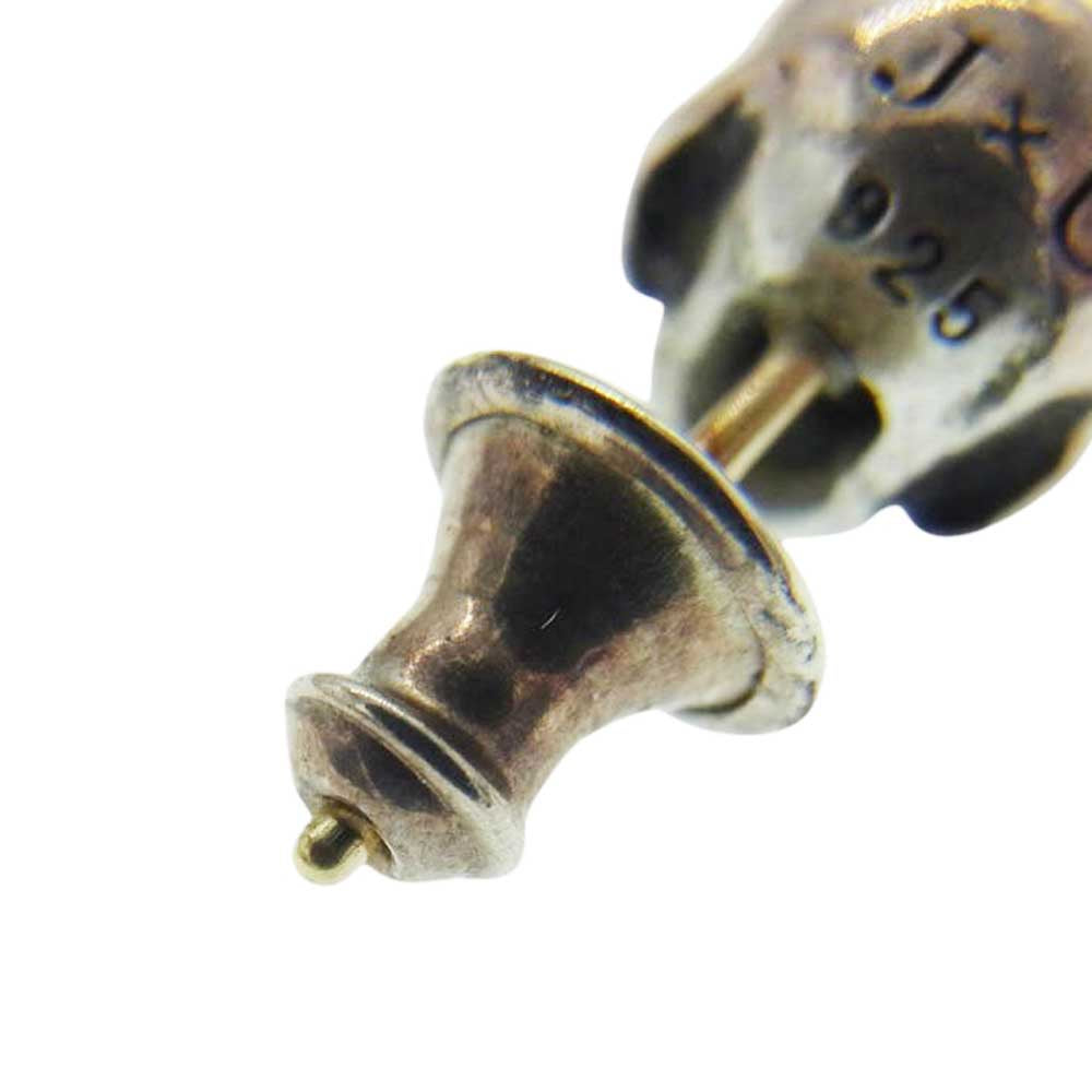 Justin Davis ジャスティンデイビス スカル ストーン ピアス シルバー系【中古】