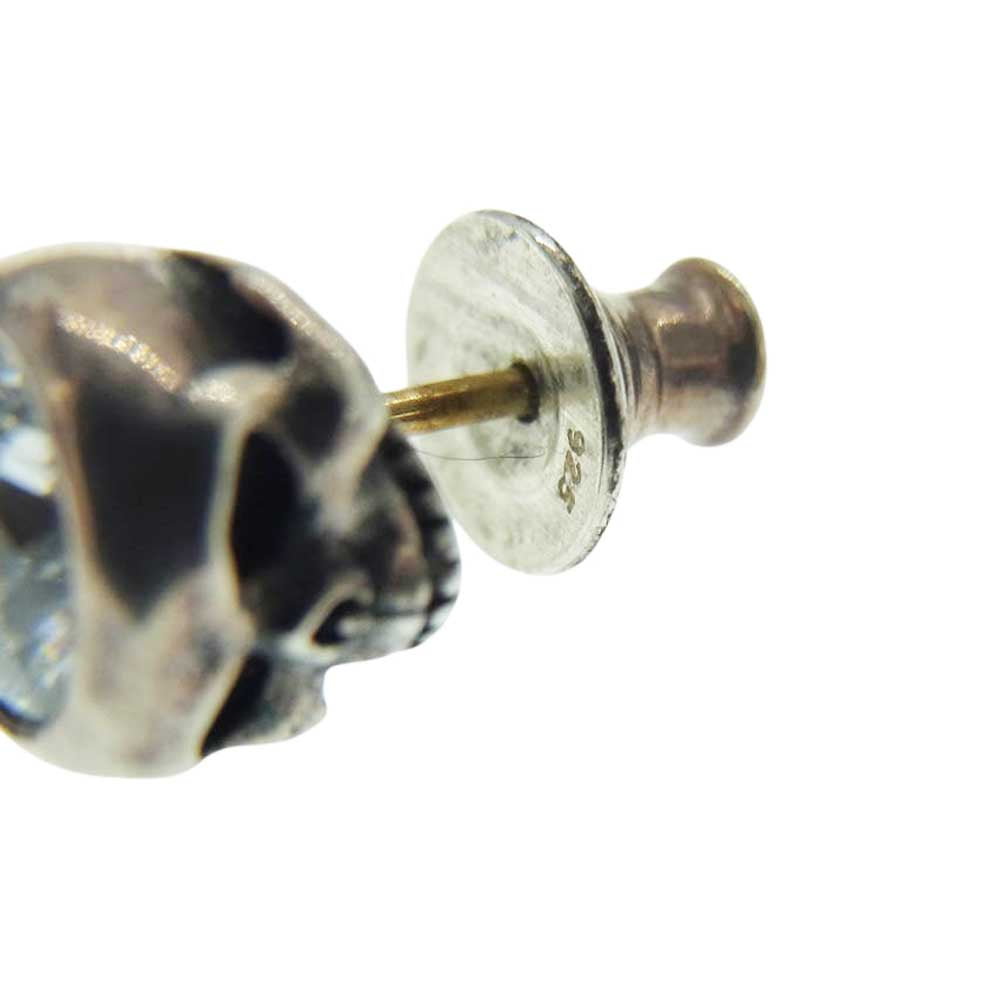 Justin Davis ジャスティンデイビス スカル ストーン ピアス シルバー系【中古】