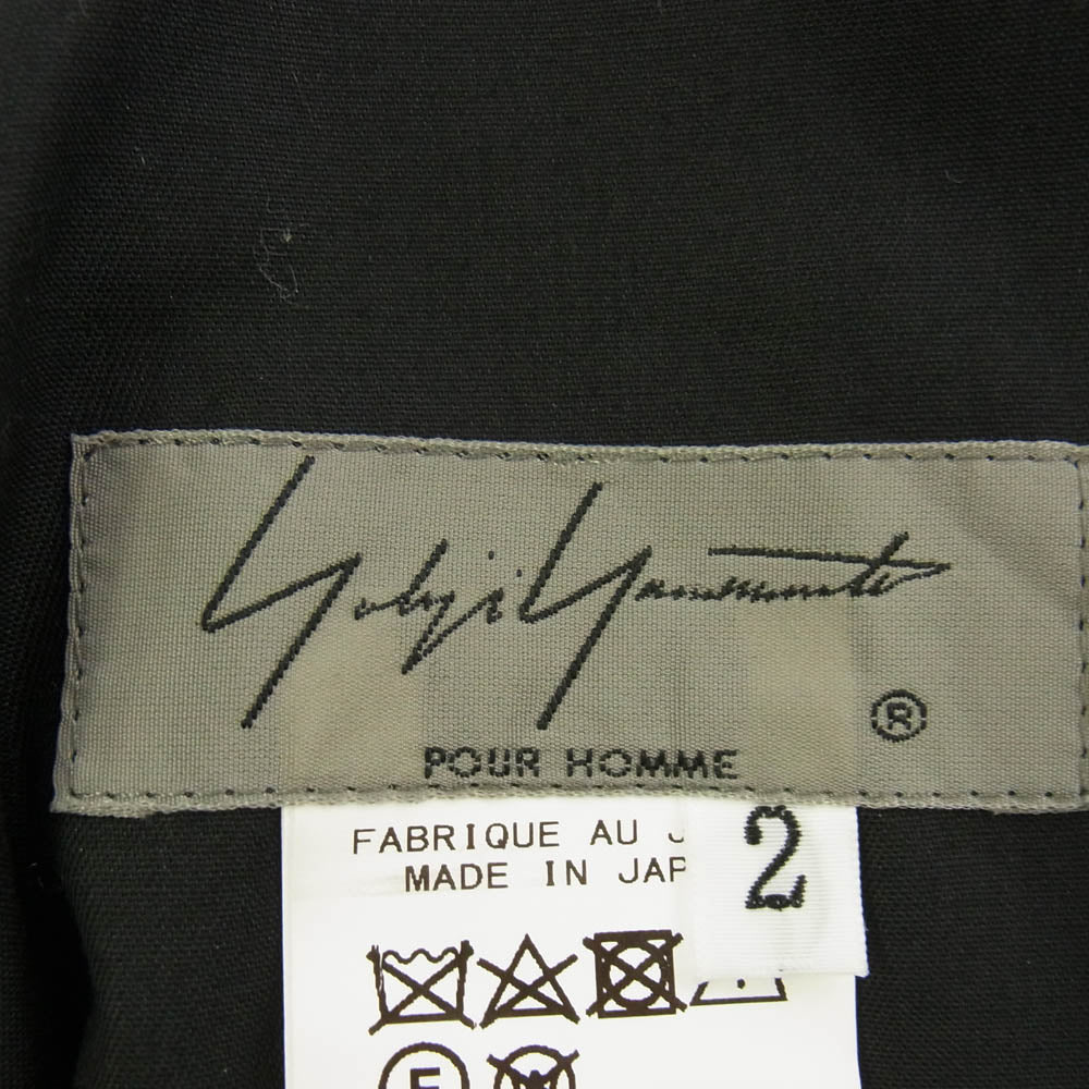 Yohji Yamamoto POUR HOMME ヨウジヤマモトプールオム 20AW HR-P66-876 二重ラップ Pチェック柄 パンツ ブラック系 2【中古】