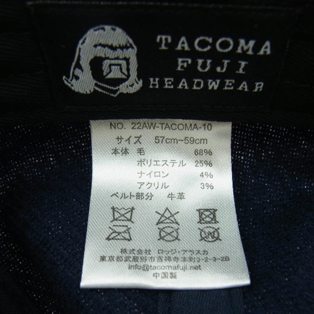 タコマフジレコード 22AW 22AW-TACOMA-10 Lodge ALASKA HW LOGO CAP ウールキャップ 帽子 ダークネイビー系【中古】