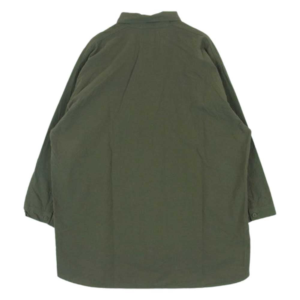レミーラ レギュラーカラー ボタンダウン 長袖 シャツ 日本製 モスグリーン系 L【中古】