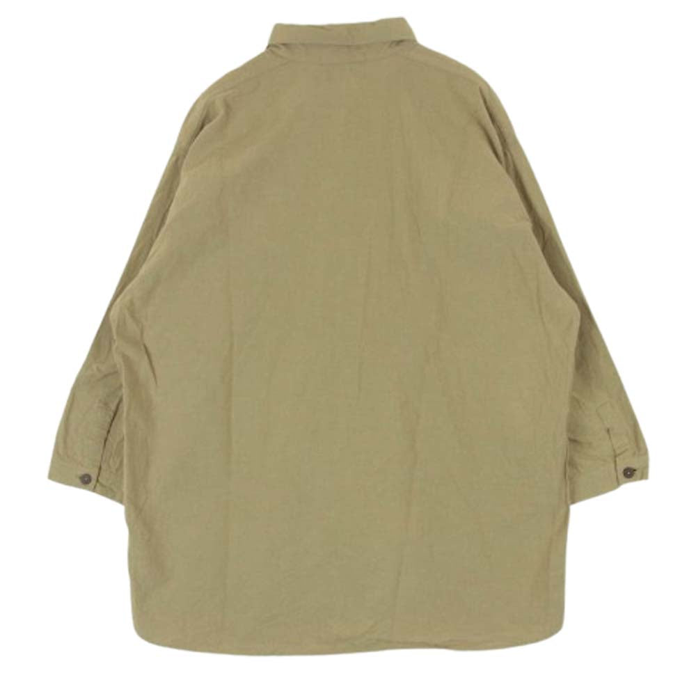 レミーラ レギュラーカラー ボタンダウン 長袖 シャツ 日本製 ベージュ系 L【中古】