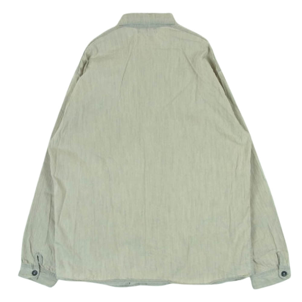 レミーラ コットン タッカー シャツ 長袖 日本製 グレー系 サンドグレー系 L【中古】