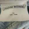 CHROME HEARTS クロムハーツ（原本無） × LEVI'S リーバイス VNTG JEAN BLU ORNG TAB レザークロスパッチ付き 517 デニム パンツ ジーンズ インディゴブルー系 34【中古】