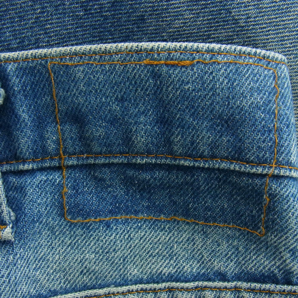 CHROME HEARTS クロムハーツ（原本無） × LEVI'S リーバイス VNTG JEAN BLU ORNG TAB レザークロスパッチ付き 517 デニム パンツ ジーンズ インディゴブルー系 34【中古】