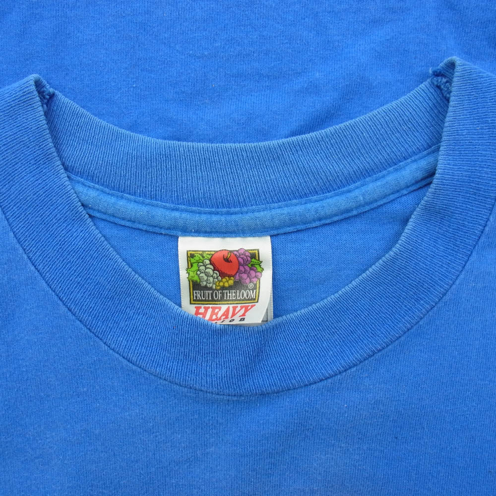 ヴィンテージ FRUIT OF THE LOOM HEAVY 2枚タグ 90s～00s OUTRAGE アウトレイジ スター プリント Tシャツ ブルー系 L【中古】