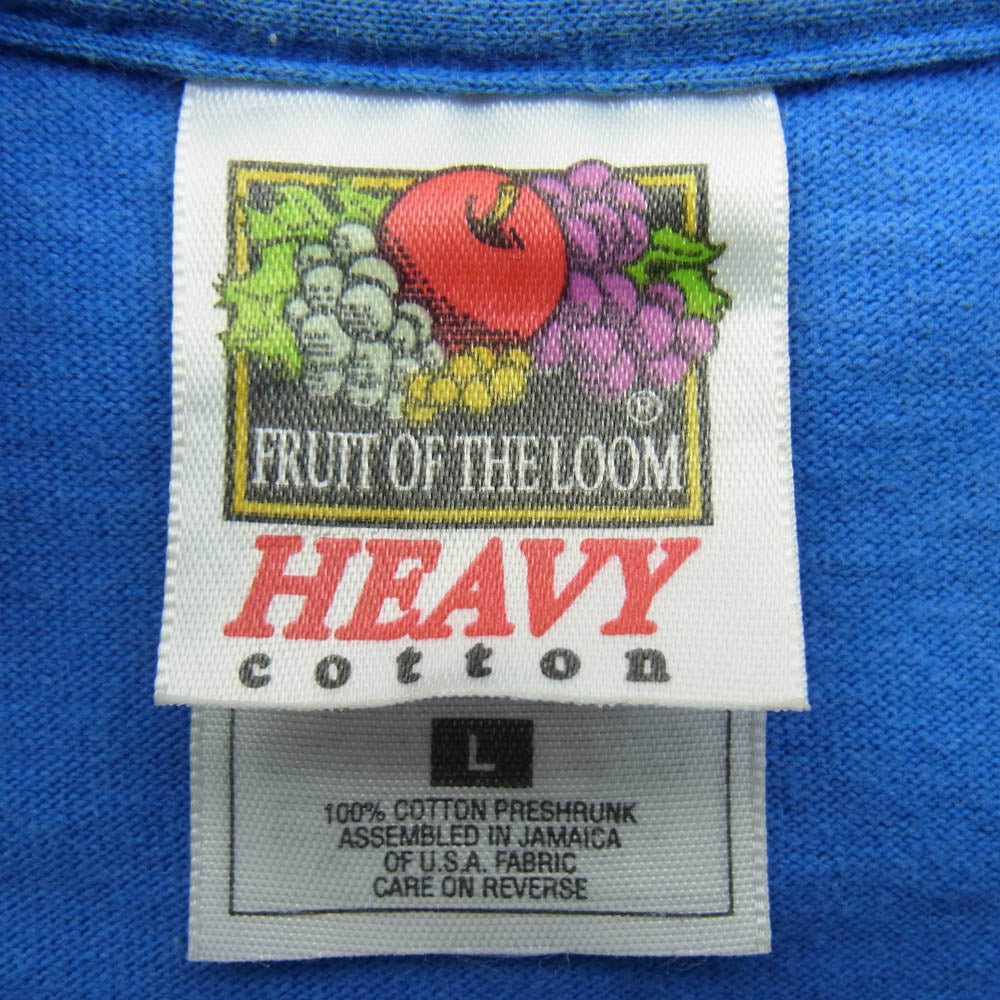 ヴィンテージ FRUIT OF THE LOOM HEAVY 2枚タグ 90s～00s OUTRAGE アウトレイジ スター プリント Tシャツ ブルー系 L【中古】