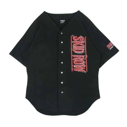 ヴィンテージ ヴィンテージ 90s SKID ROW スキッドロウ バンドT ベースボールシャツ 半袖 Tシャツ ブラック系 L【中古】
