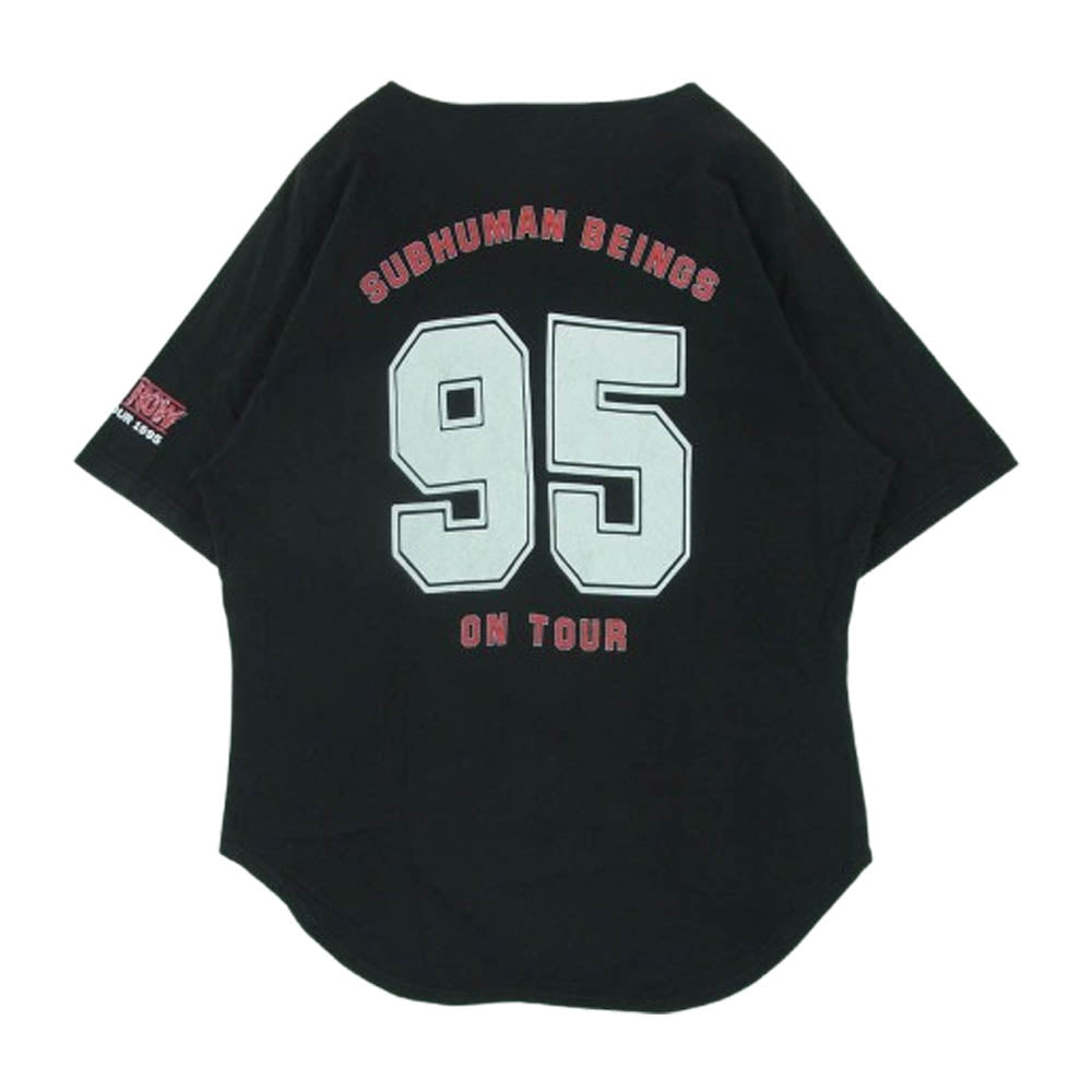 ヴィンテージ ヴィンテージ 90s SKID ROW スキッドロウ バンドT ベースボールシャツ 半袖 Tシャツ ブラック系 L【中古】