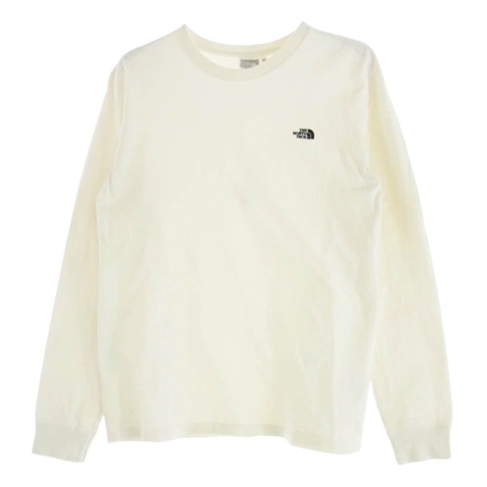THE NORTH FACE ノースフェイス NTW32345 レディース L/S Nuptse Cotton Tee ロングスリーブヌプシコットン Tシャツ オフホワイト系 M【中古】