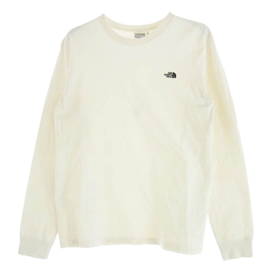 THE NORTH FACE ノースフェイス NTW32345 レディース L/S Nuptse Cotton Tee ロングスリーブヌプシコットン Tシャツ オフホワイト系 M【中古】