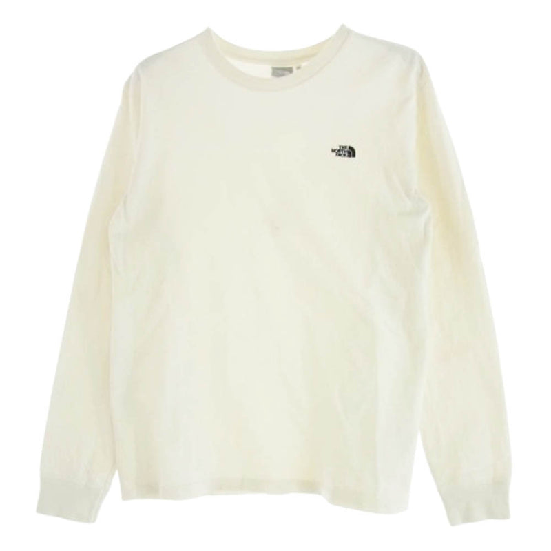 THE NORTH FACE ノースフェイス NTW32345 レディース L/S Nuptse Cotton Tee ロングスリーブヌプシコットン Tシャツ オフホワイト系 M【中古】