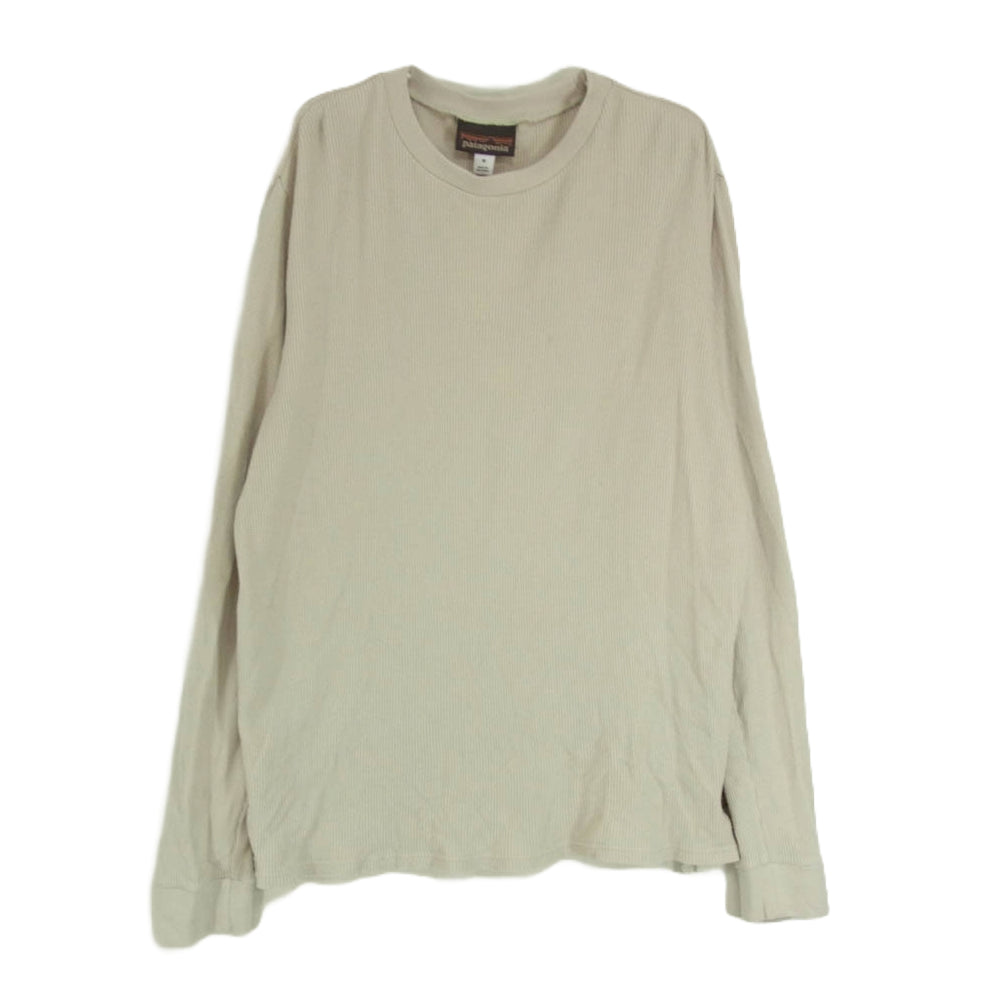 patagonia パタゴニア Work Waffle Crew ワーク ワッフル クルー 長袖 Tシャツ ベージュ系 M【中古】