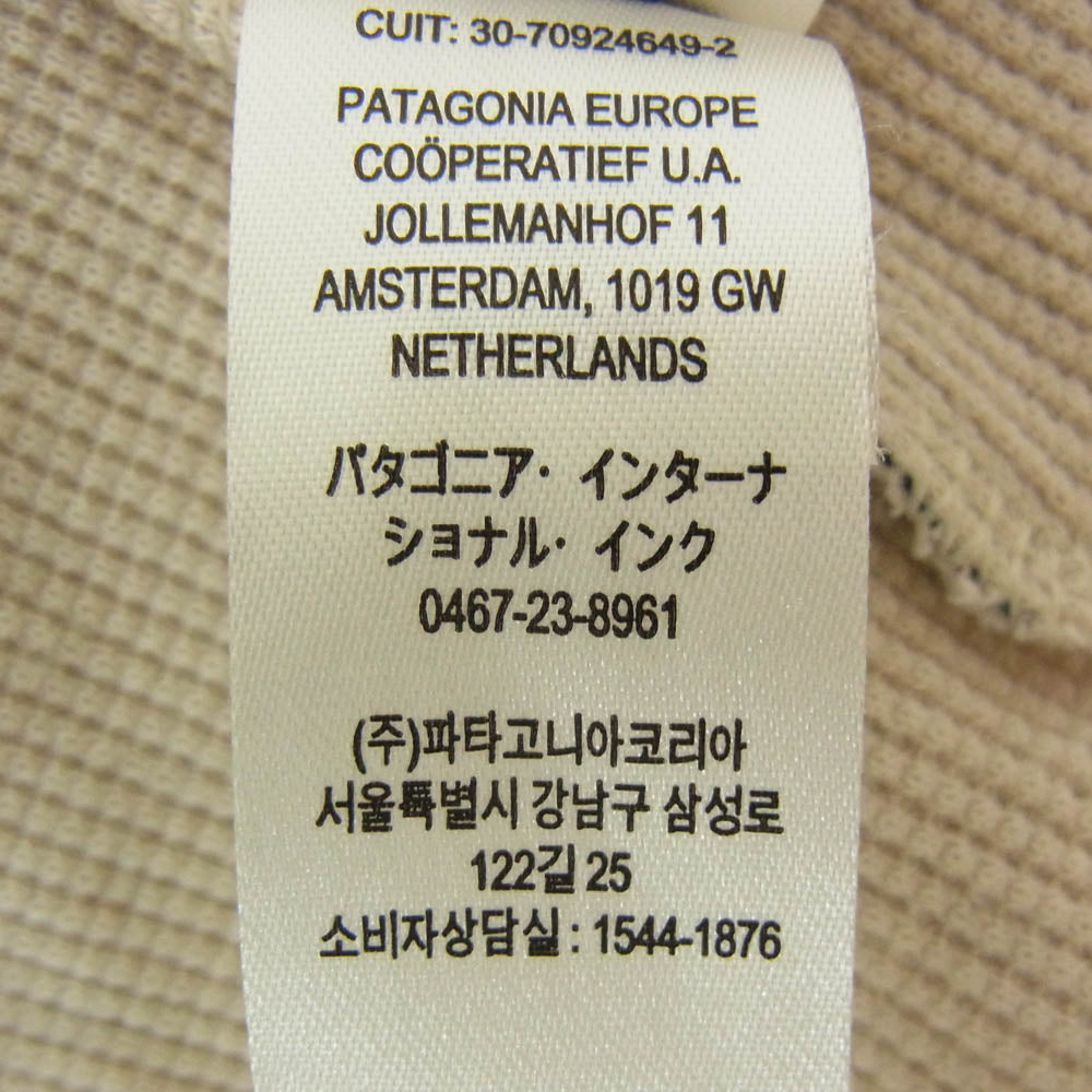 patagonia パタゴニア Work Waffle Crew ワーク ワッフル クルー 長袖 Tシャツ ベージュ系 M【中古】