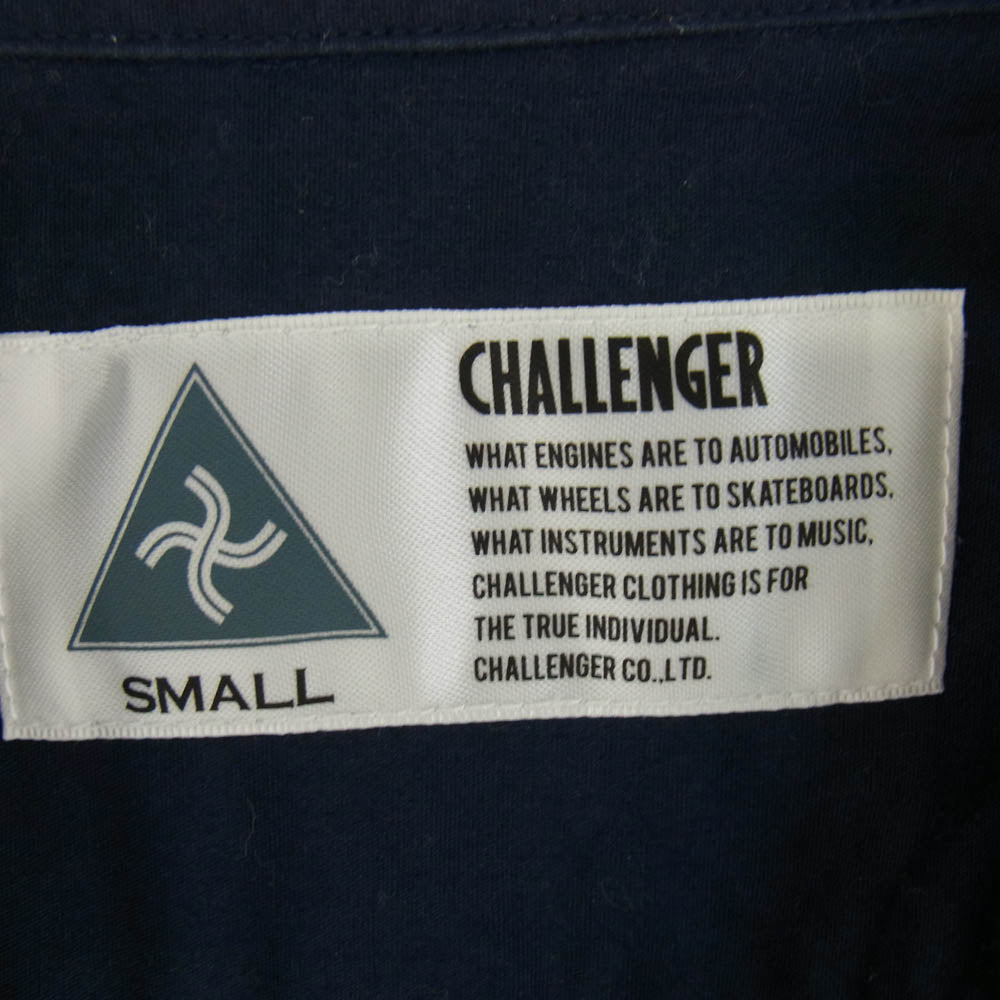 CHALLENGER チャレンジャー 刺繍 長袖シャツ ジャケット ネイビー系 S【中古】