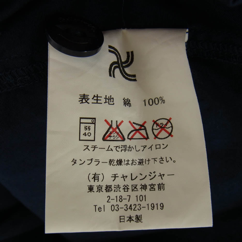 CHALLENGER チャレンジャー 刺繍 長袖シャツ ジャケット ネイビー系 S【中古】